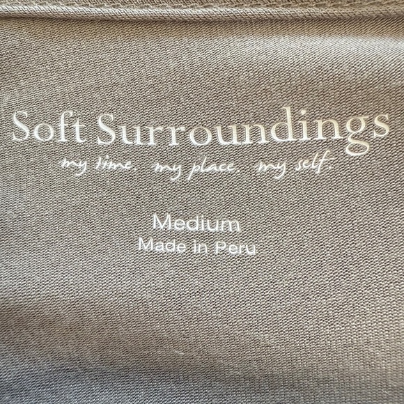 Soft Surroundings Gray Modal Jersey Knit Draped Neckline Minimalist Tunic M - Picture 7 of 10
